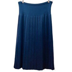 Vintage RODIER Pleat Maxi Skirt Stretchy Knit Fabric Size M/L Made in France